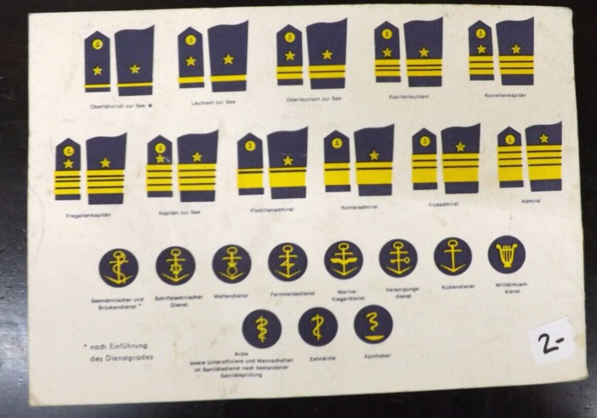 VINTAGE 1960s THE GERMAN NAVY BOOK BOOKLET SHIPS PLANES INSIGNIAS Military War