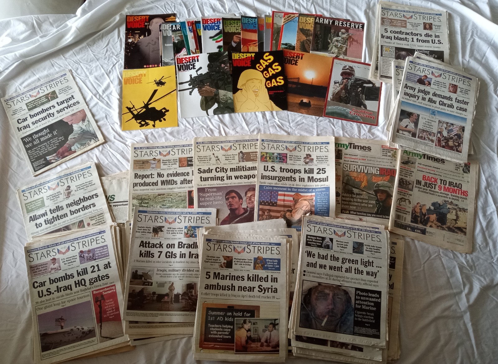 Early 2000’s Iraq War Stars & Stripes / Desert Voice 100+ Editions, HUGE LOT!
