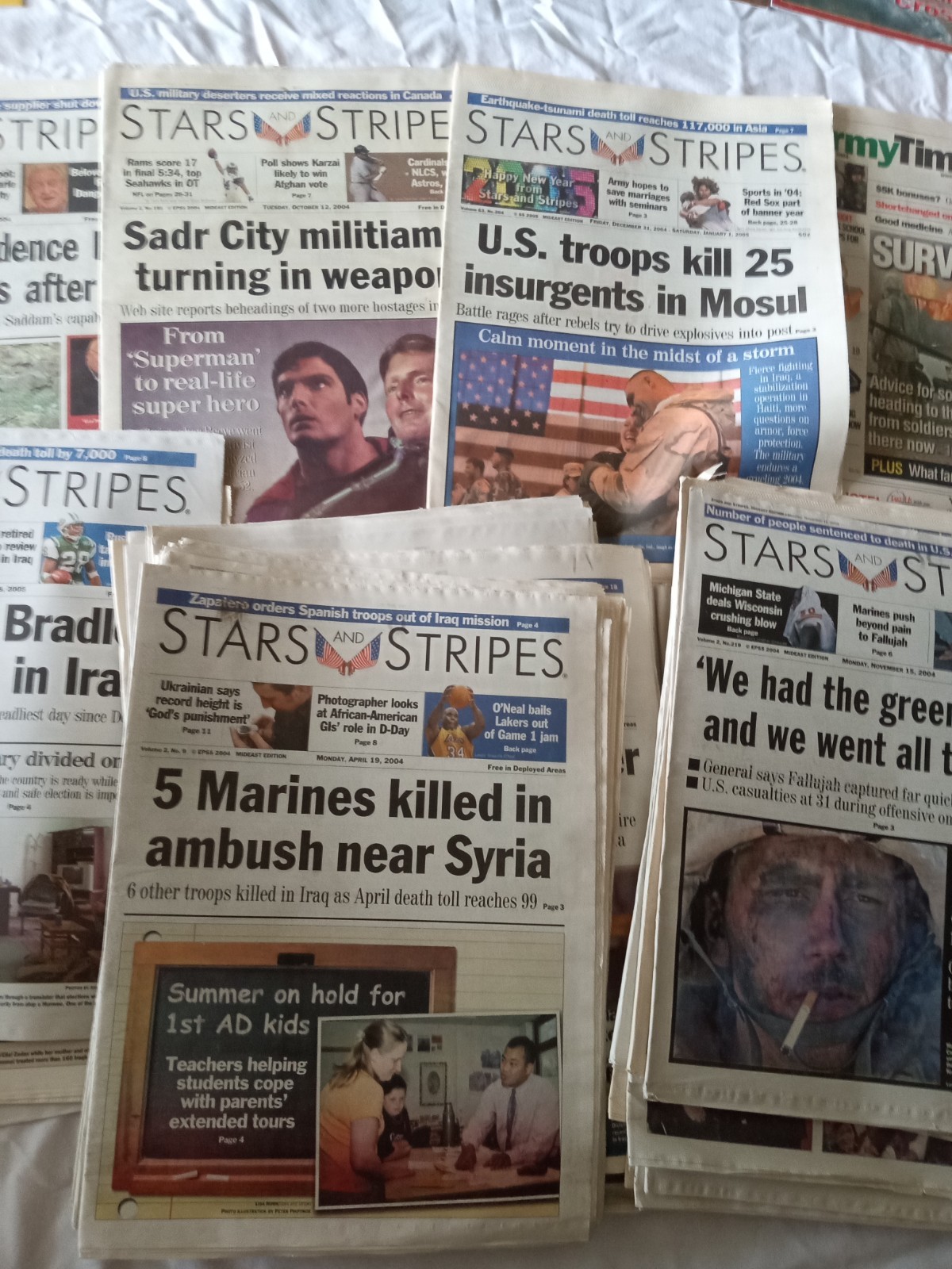 Early 2000’s Iraq War Stars & Stripes / Desert Voice 100+ Editions, HUGE LOT!