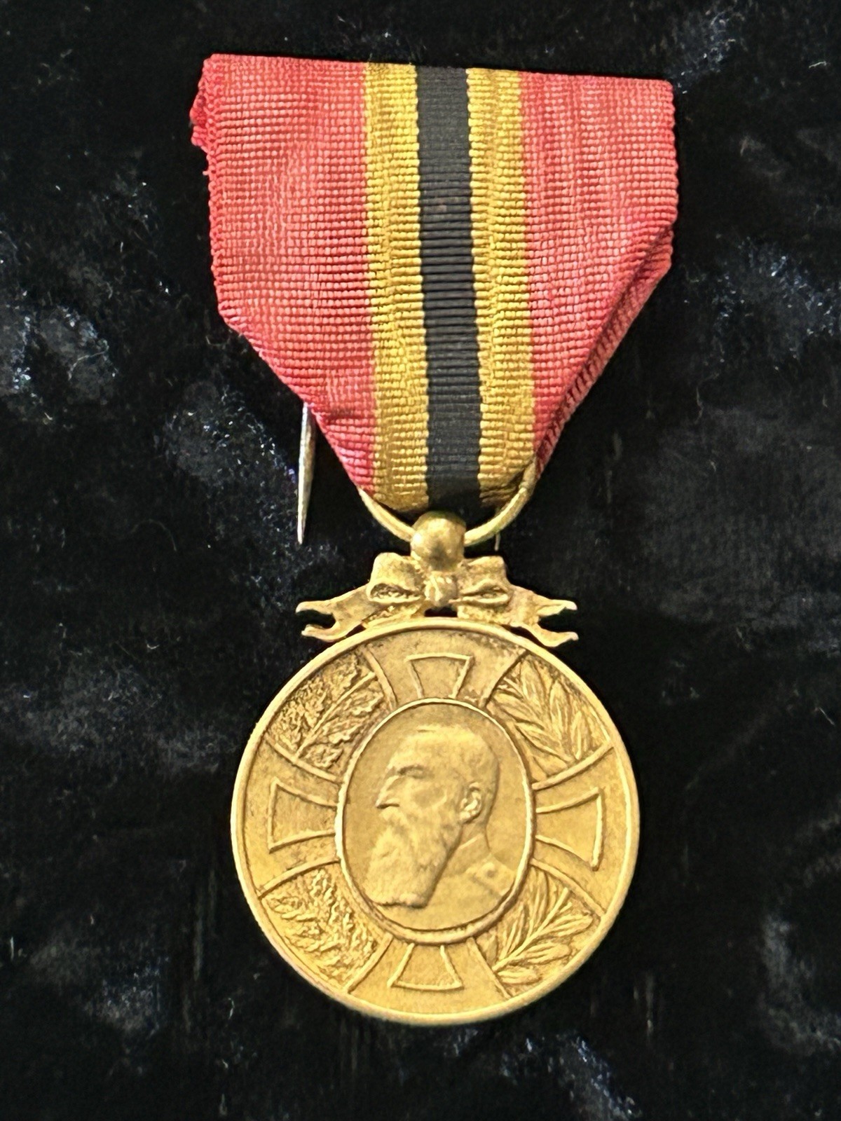 Original Belgian King Leopold II 40th Anniversary Medal 1865-1905