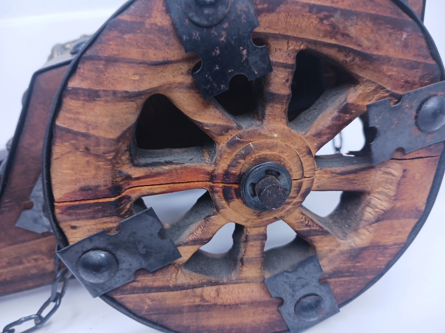 Vtg Artilleria Luis XV Siglio XVIII Replica Wood Display Cannon 14.5″ 9″ Barrel