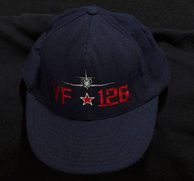 Vintage VF-126 US Navy Adversary Fighter Squadron Embroidered Wool Snapback Hat