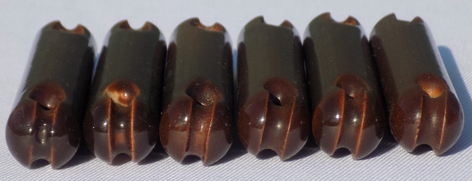 Vintage Military Radio Antenna Porcelain Insulator (Lot of 6pcs)