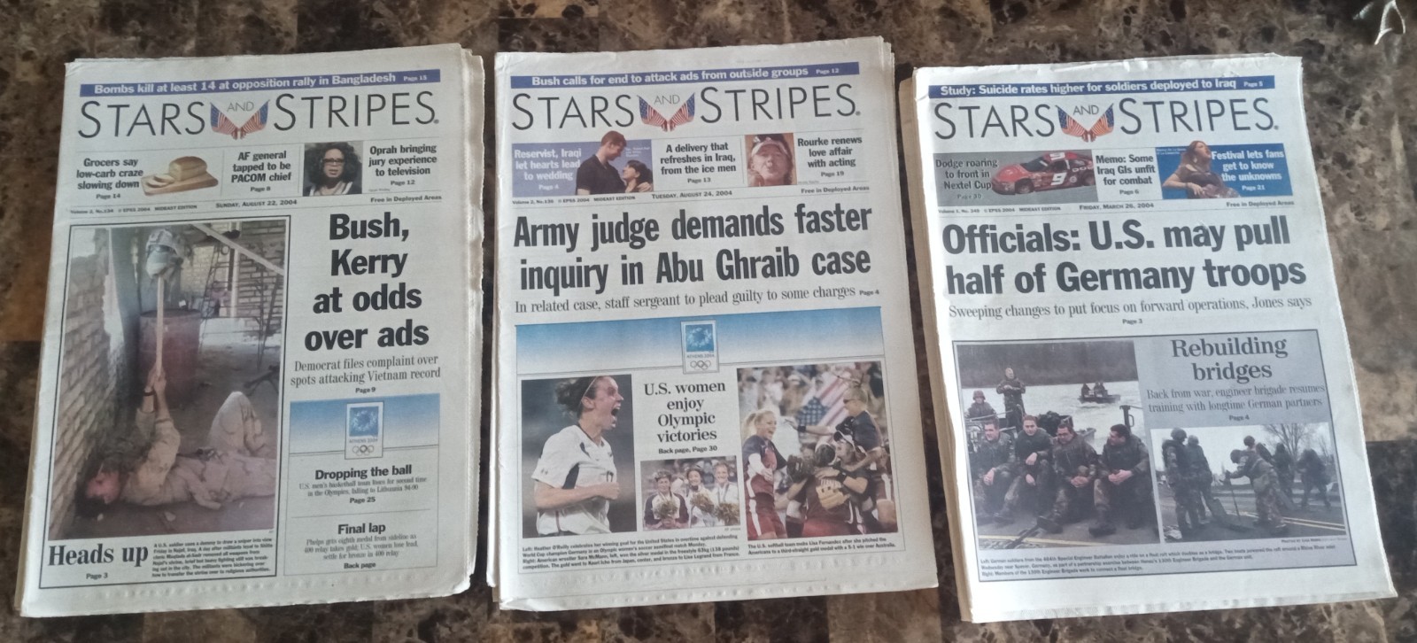 Early 2000’s Iraq War Stars & Stripes / Desert Voice 100+ Editions, HUGE LOT!