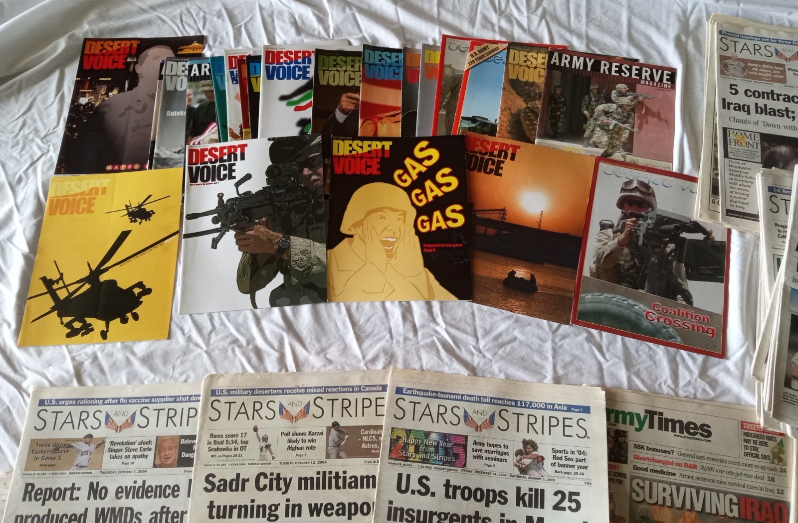Early 2000’s Iraq War Stars & Stripes / Desert Voice 100+ Editions, HUGE LOT!