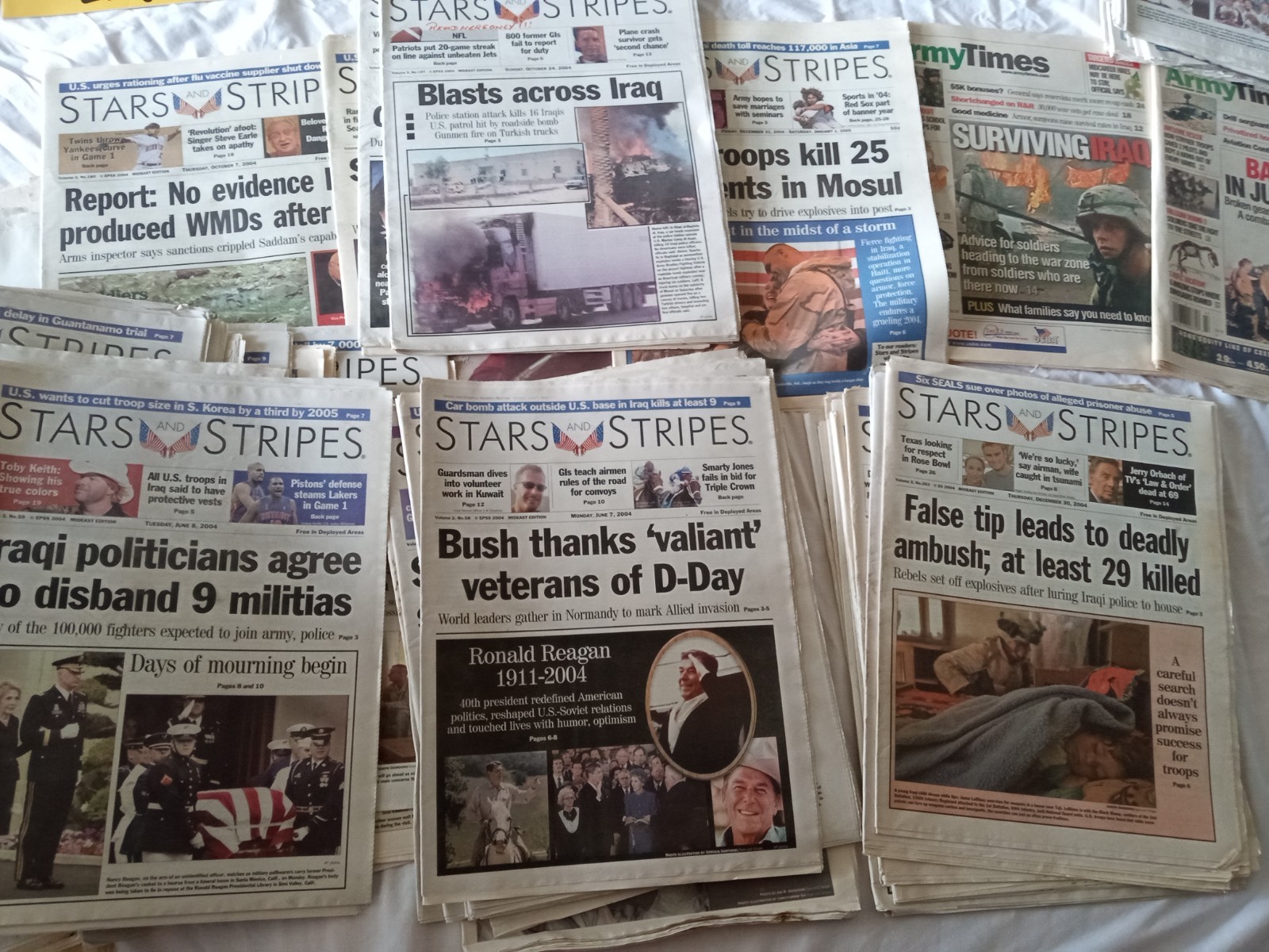 Early 2000’s Iraq War Stars & Stripes / Desert Voice 100+ Editions, HUGE LOT!