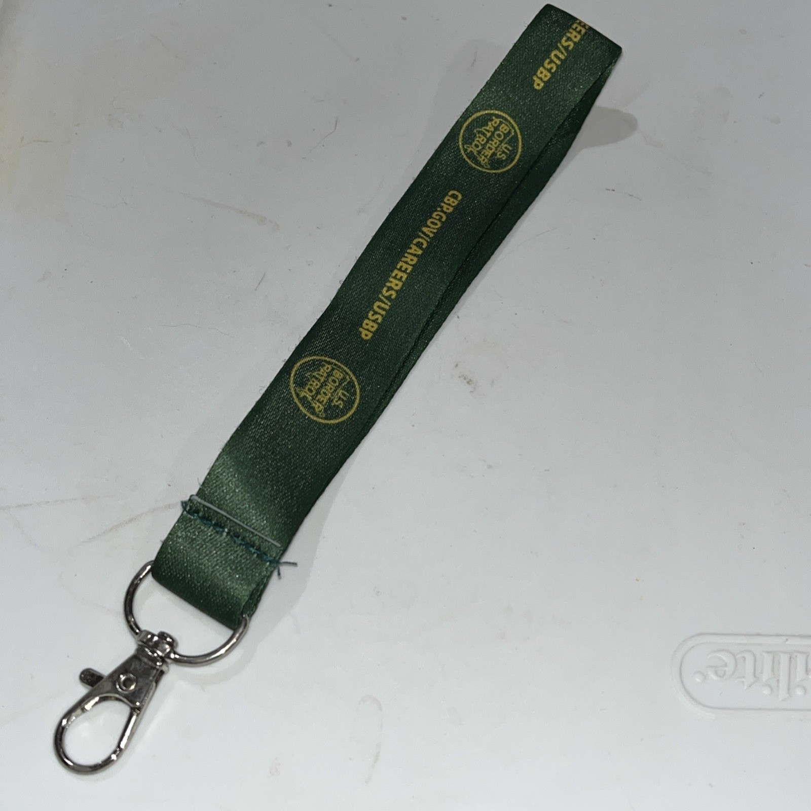 U.S. Border Patrol Key Chain , Clip End, Material Loop For Wrist-New-America