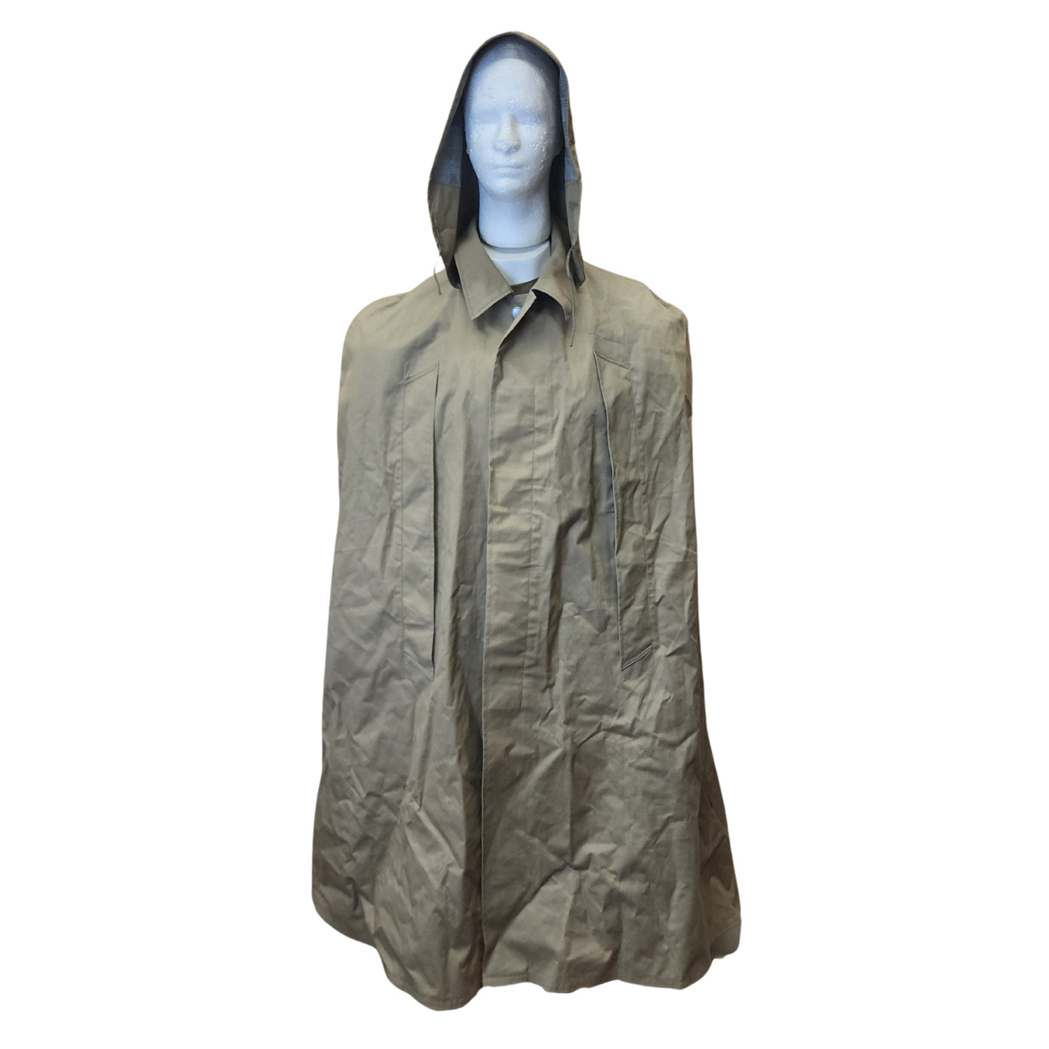 Used Serviceable Vintage East German NVA Cloak/Cape/Poncho w/Hood *mocinc.1982*