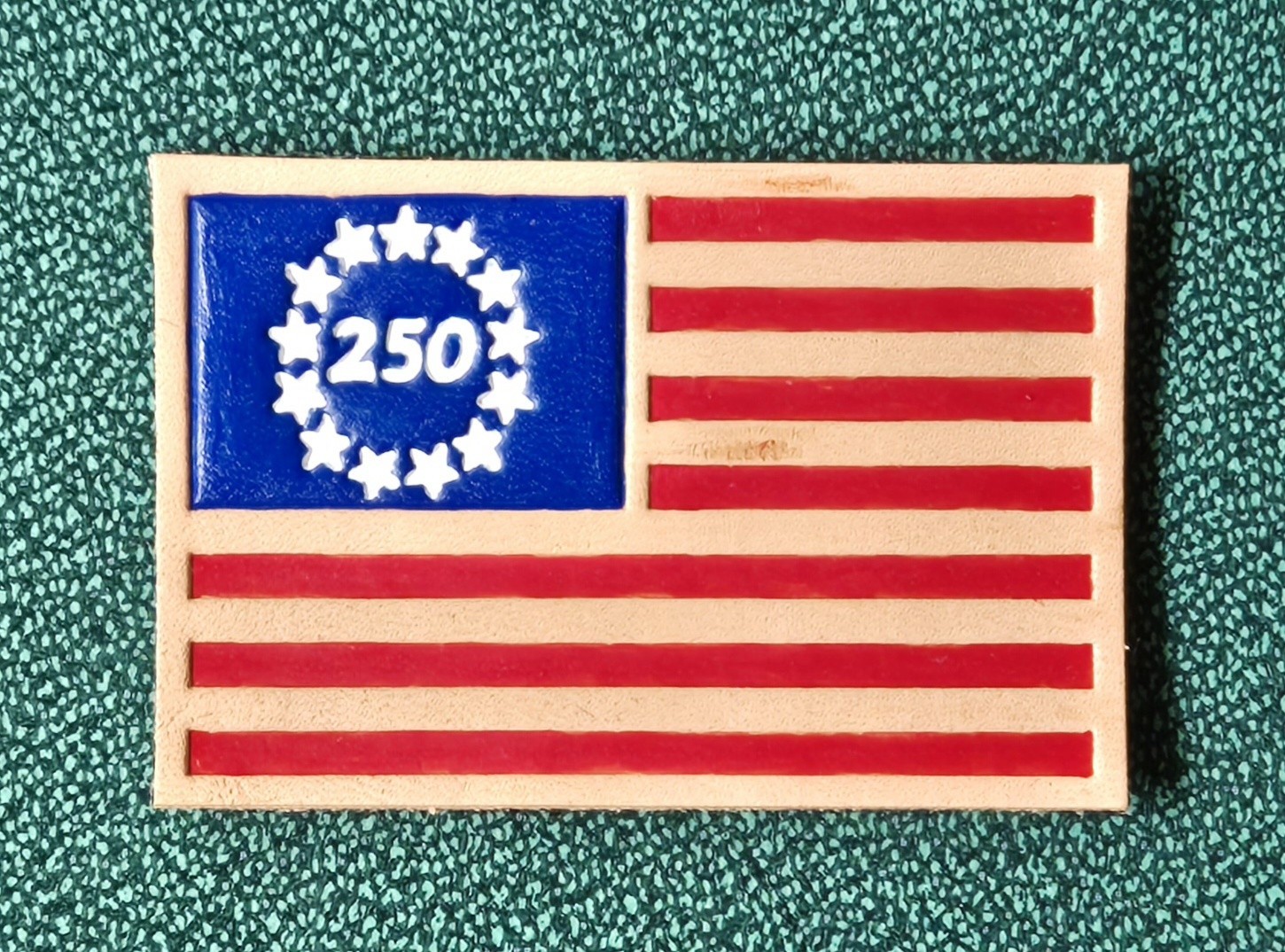 USA 250 Betsy Ross Leather Flag Tactical Patch Semiquincentenial