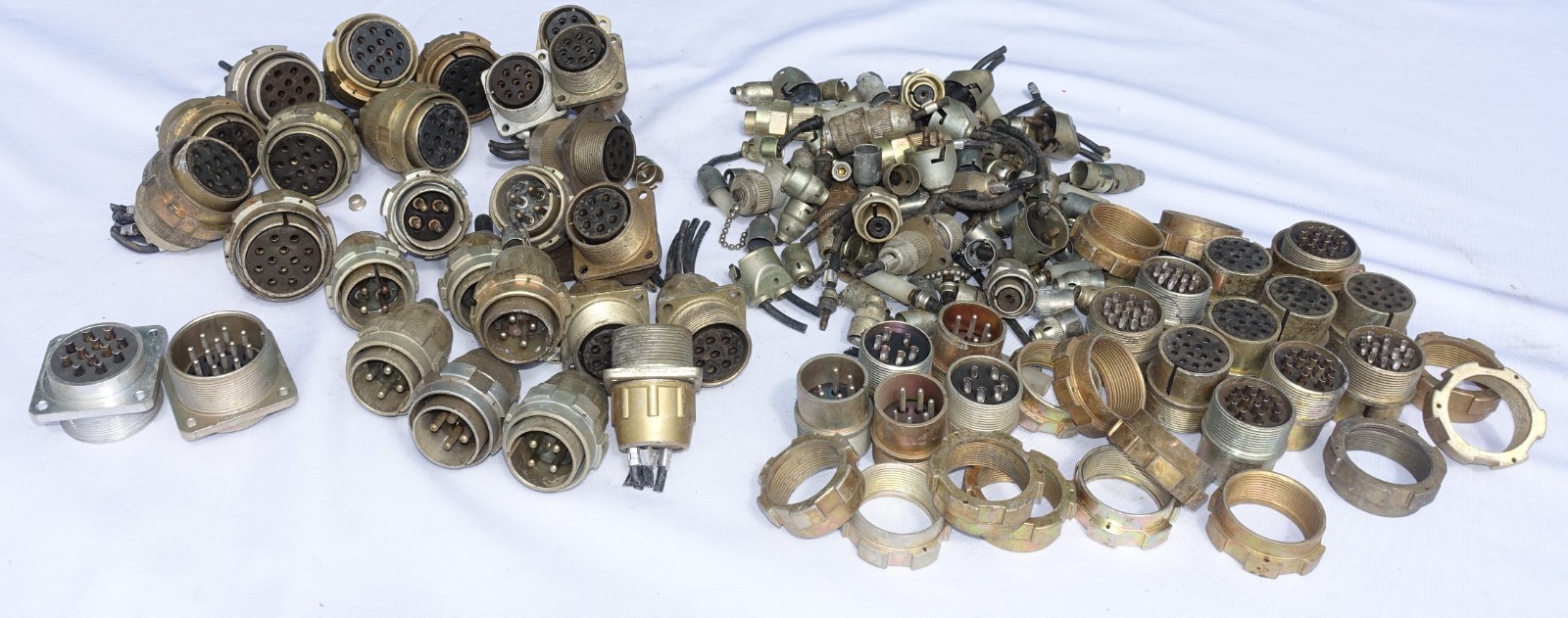 Lot of Vintage Various Military Truck Electrical Connectors