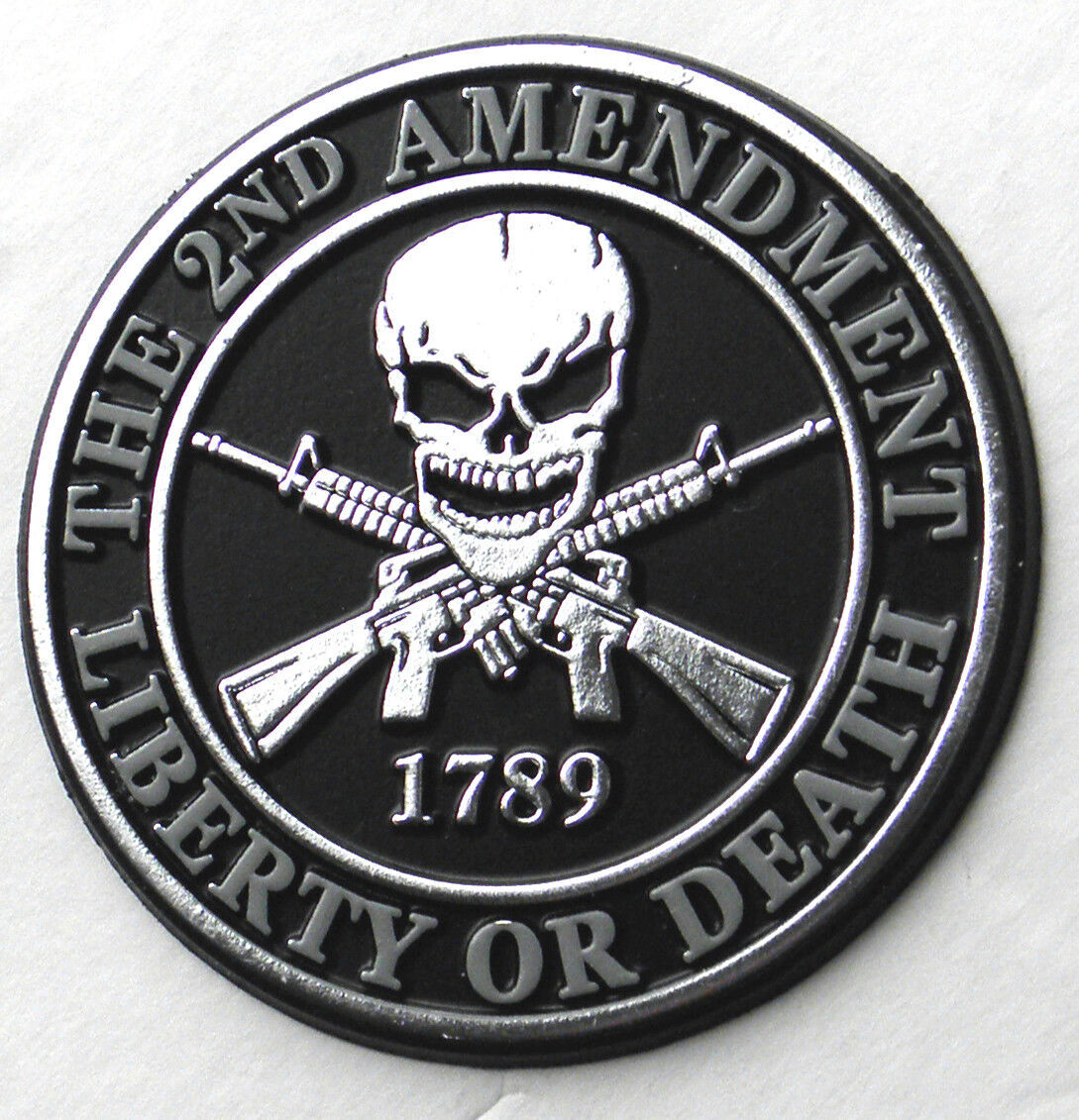 Liberty or Death 2nd Amendment Flexible Fridge Car Magnet 3 inches