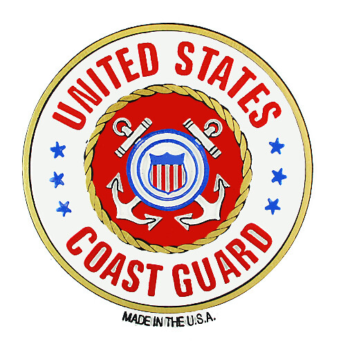 United States Coast Guard Precision Cut Textured HONORS Military Magnet