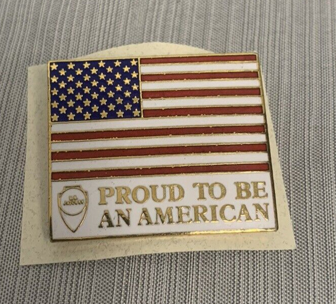 Proud To Be An American Flag Pin for Coat Jacket Hat Vest Lapel