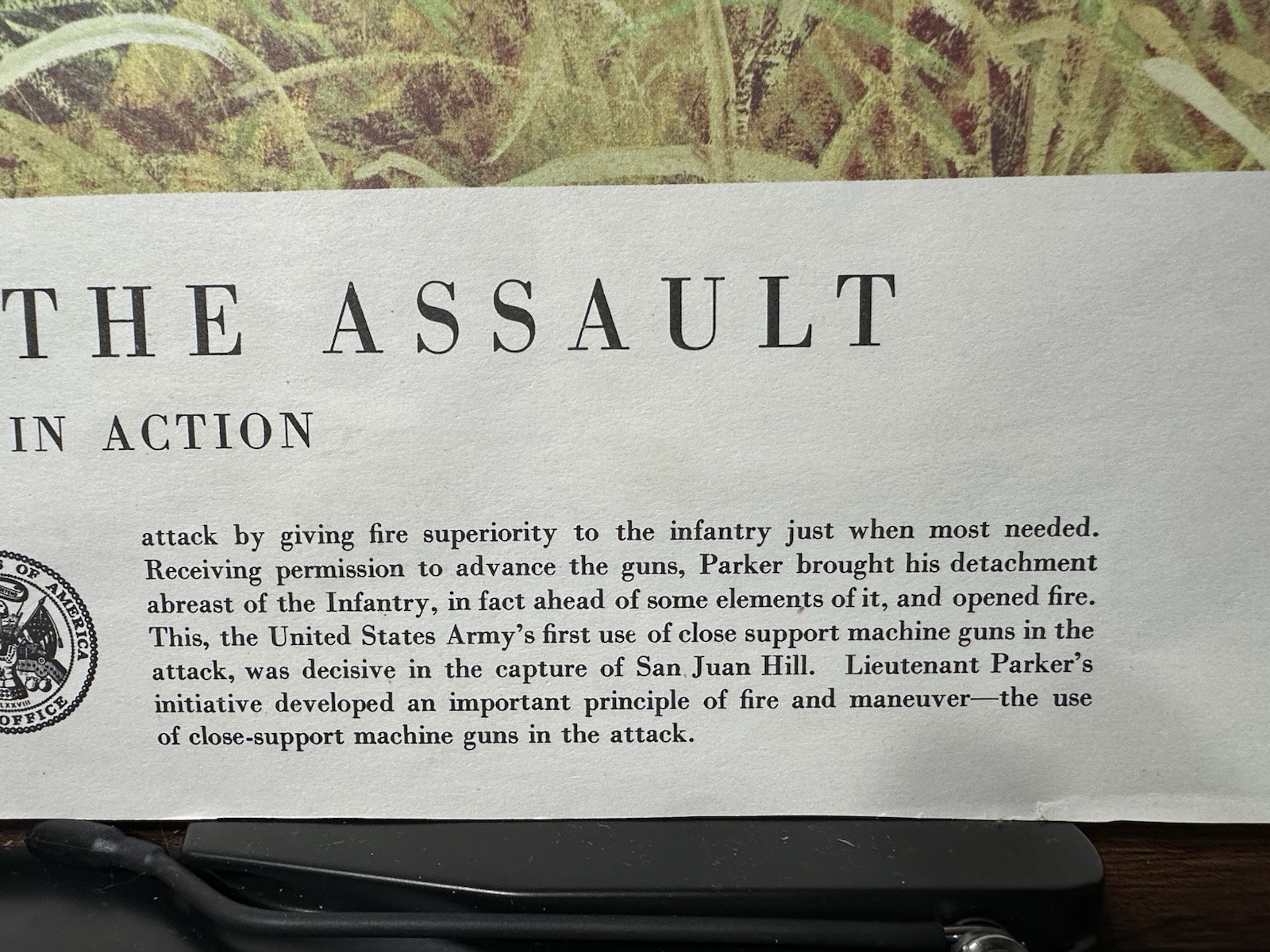 US Army Poster “Gatlings To The Assault” -H. Chas McBarron Jr. -1950s War Office