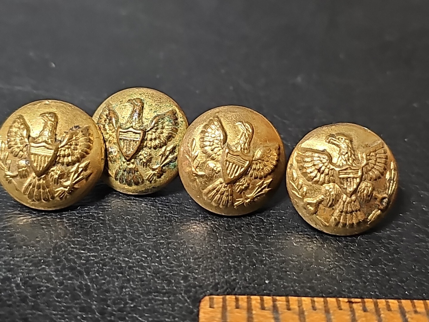 Lot Of 4 HORSTMANN Army General Service Coat Sleeve Buttons 5/8″ Philadelphia
