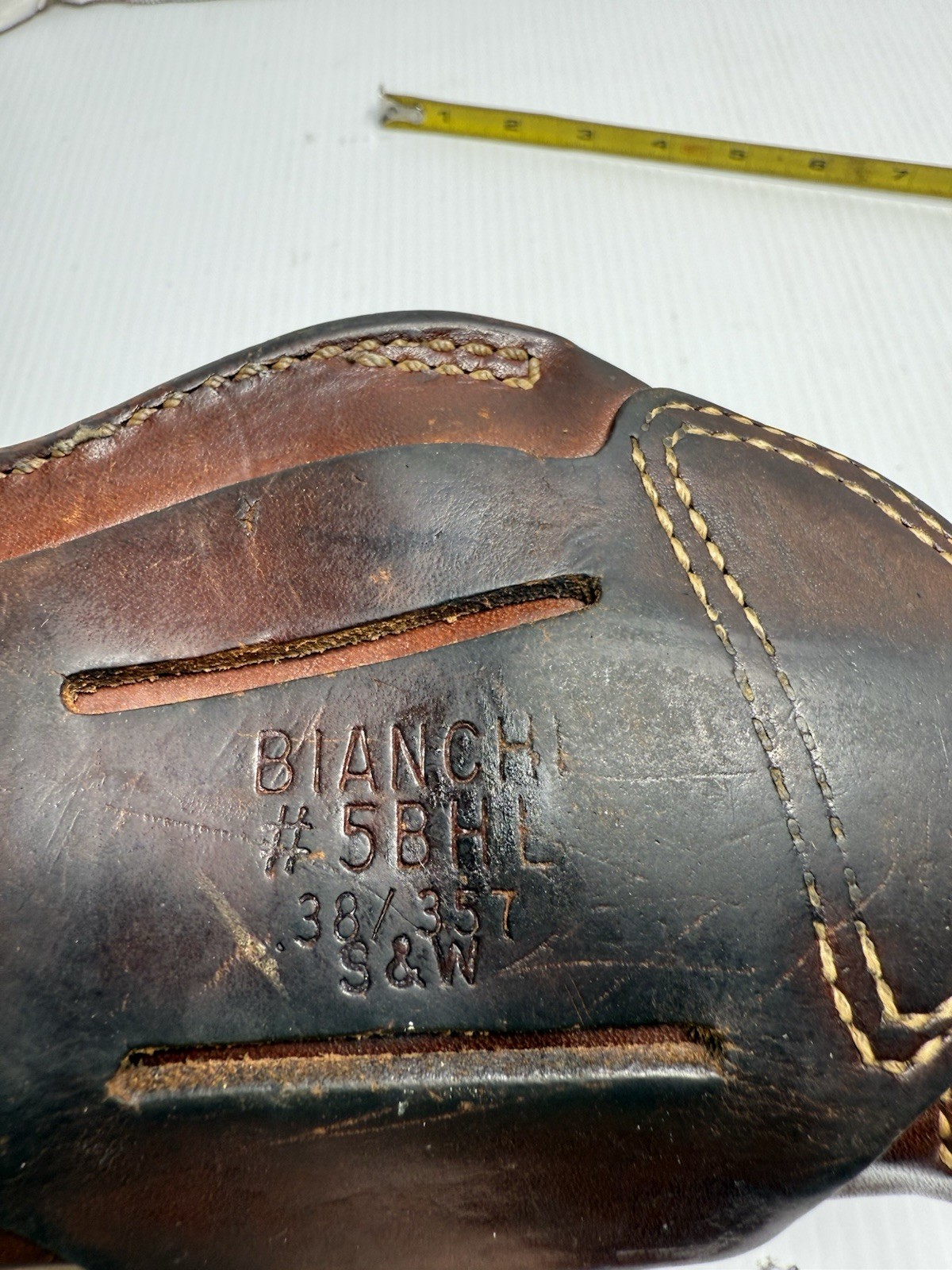 Vintage Bianchi # 5BHL .38 / .357 Smith & Wesson Leather Belt Holster Brown