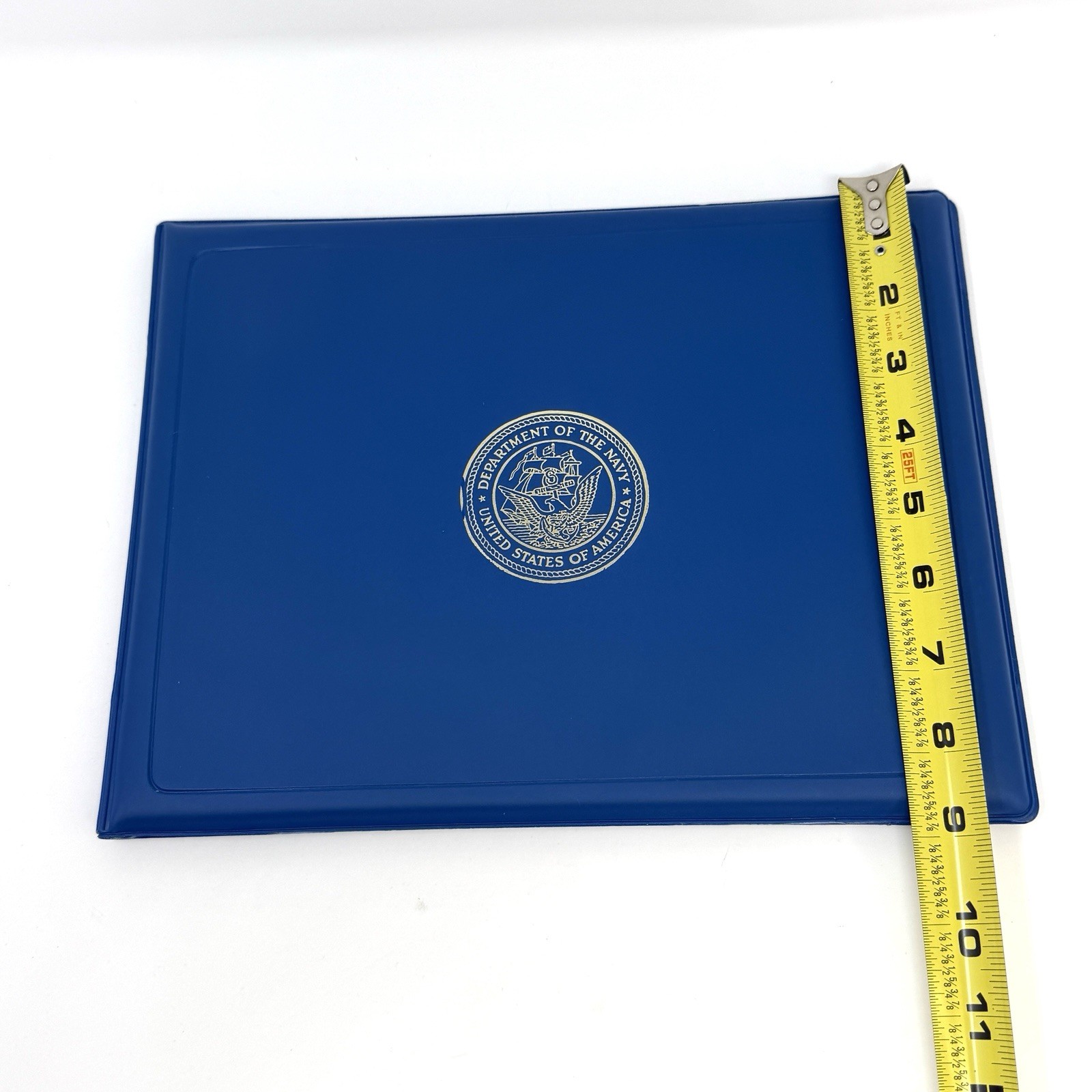 US Department Of The Navy Vinyl Award Promotion Certificate Presentation Folder