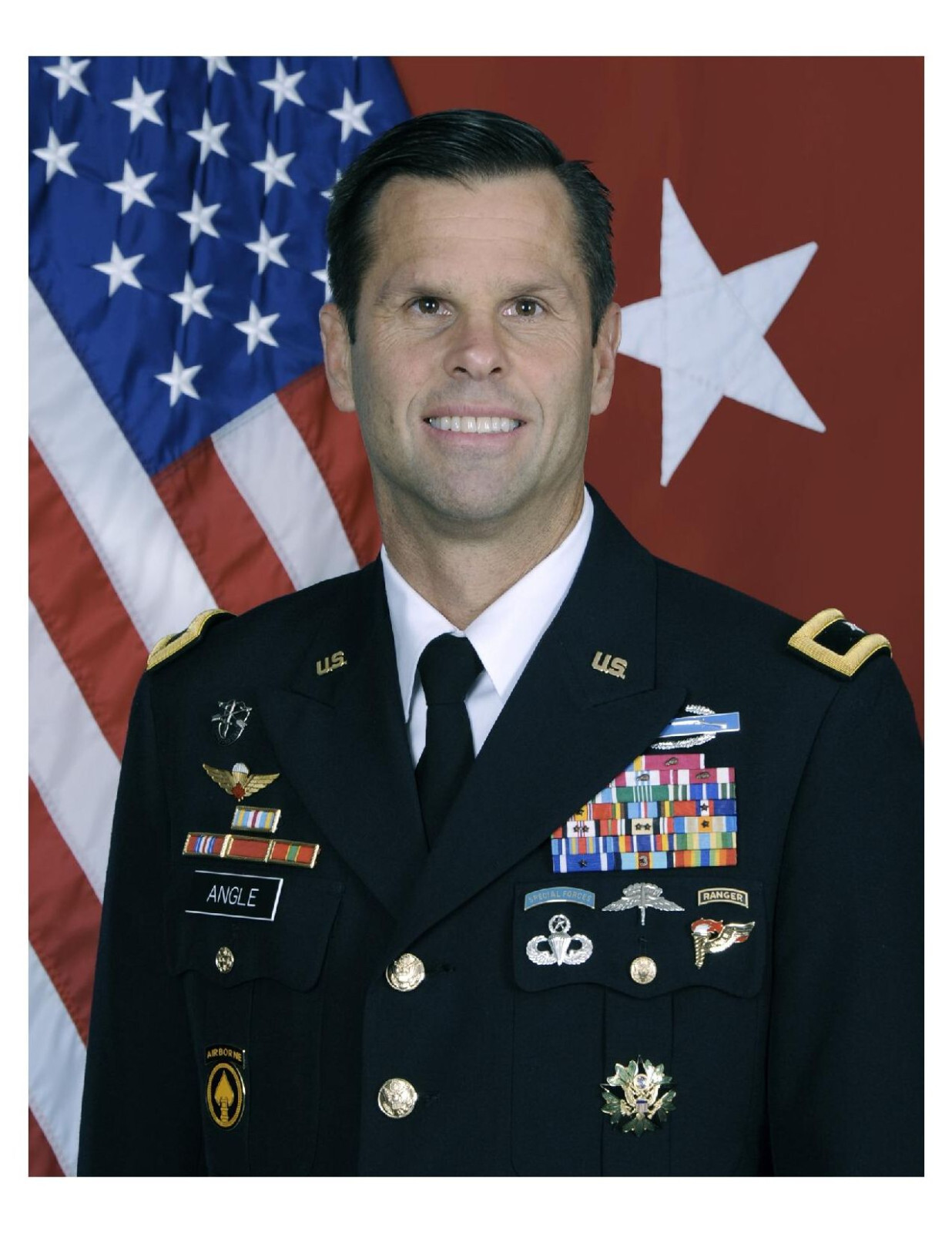 United States Army General Richard E. Angle 8×10 Portrait Photo On 8.5″ x 11″