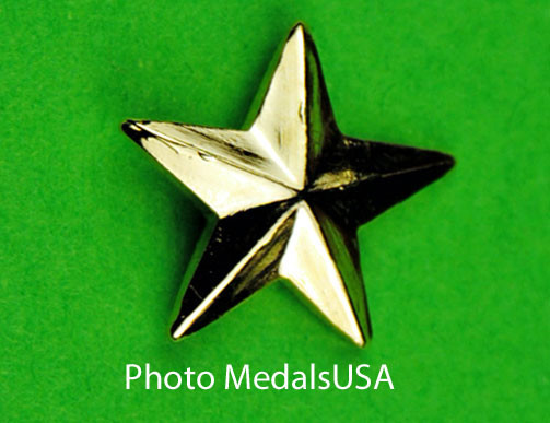 1 Star General Rank gold – collar, shirt, shoulder, hat, ball cap insignia