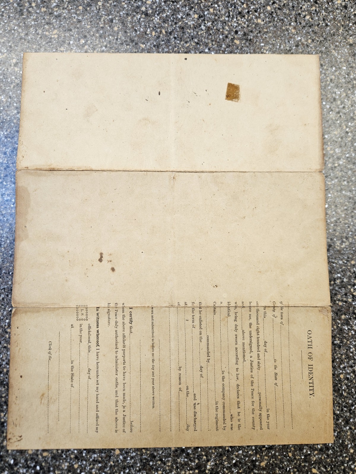 Rare Vintage Civil War 1865 Military Historical Discharged Papers Book Army Navy