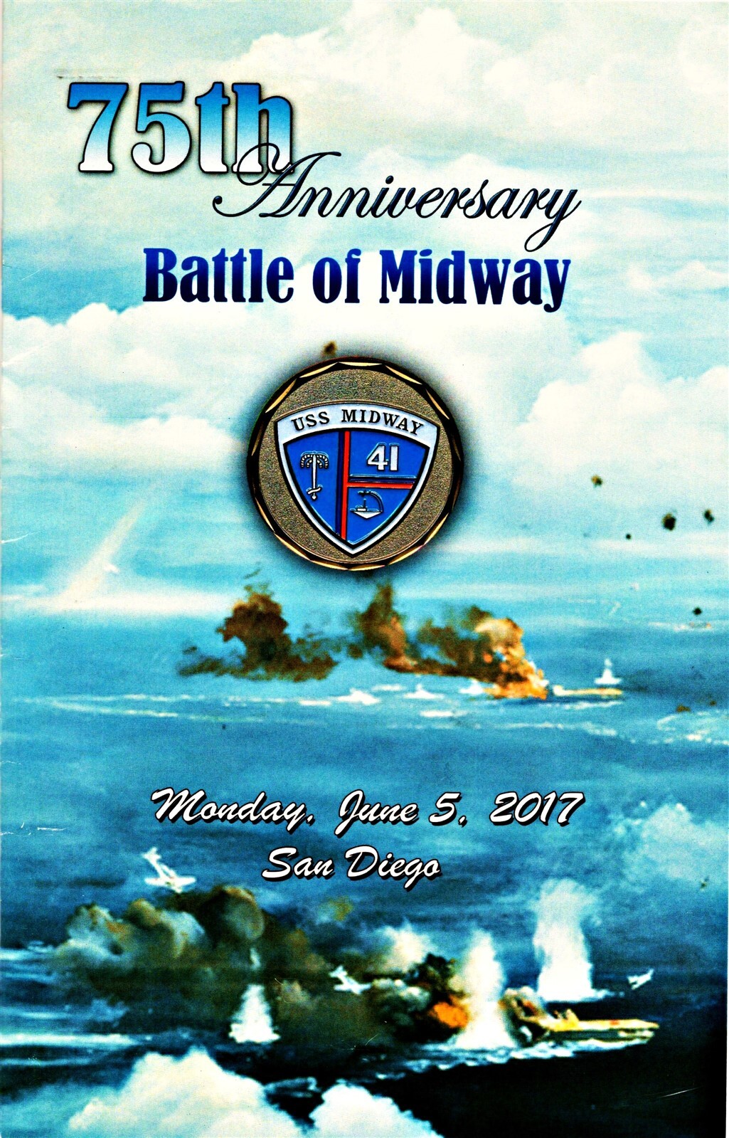 75th Anniversary Battle of Midway Commemoration US Navy program San Diego 2017
