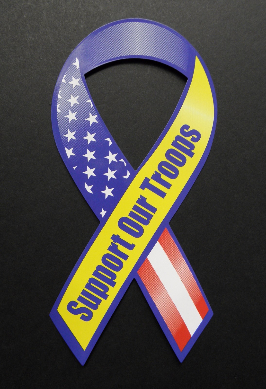 SUPPORT OUR TROOPS USA CAR FRIDGE MAGNET APPROX 8″