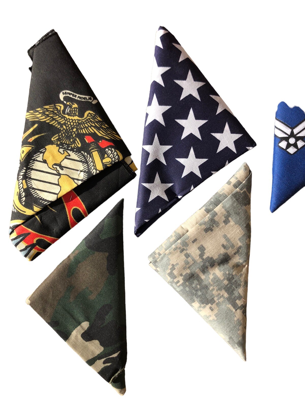 Handmade Patriotic Veteran Flag Display Army Navy Marines Vietnam War Bandana