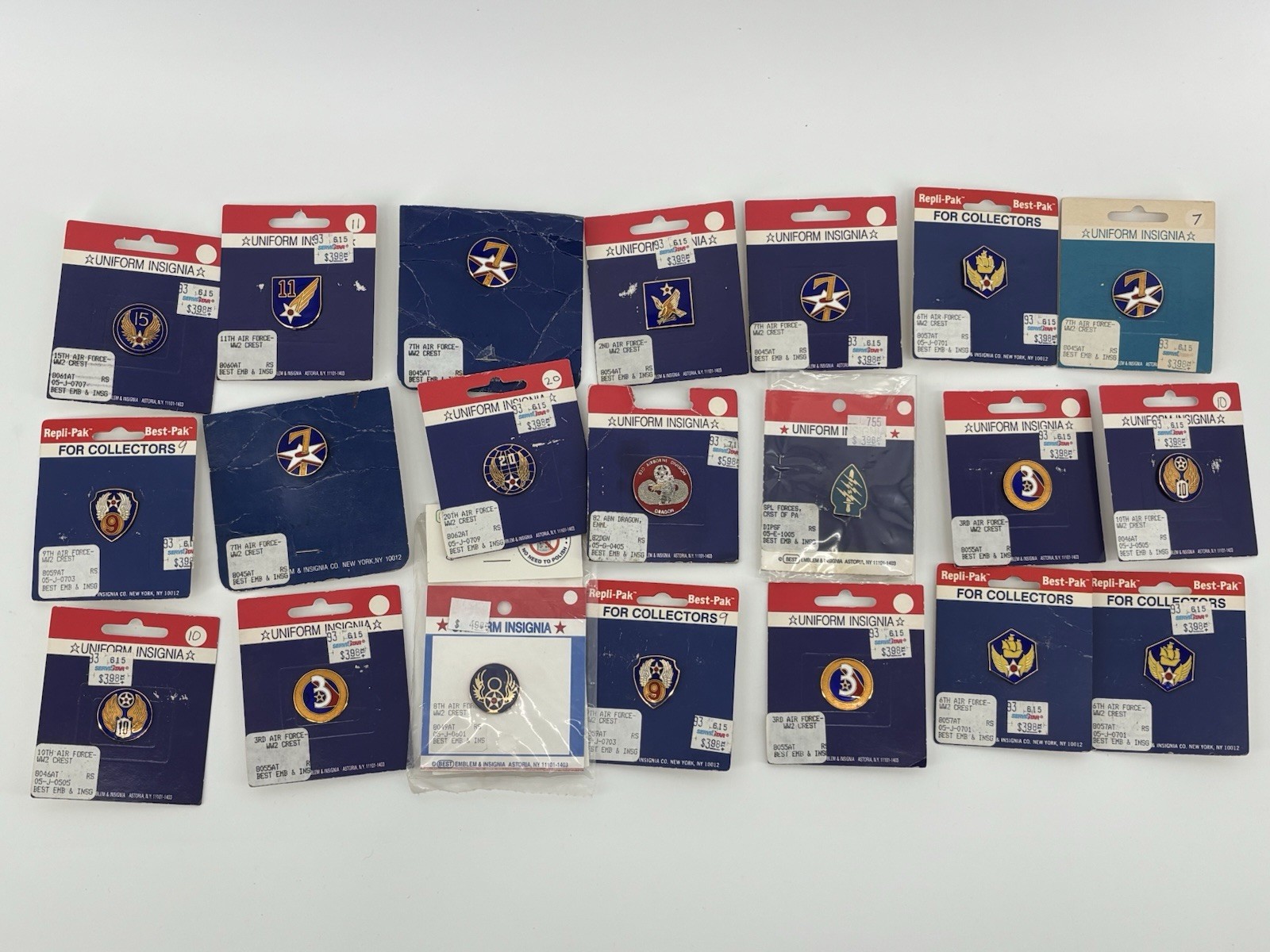 Vintage Army Military Insignia Pins Badges Collectible Unit Crest Airborne USAF