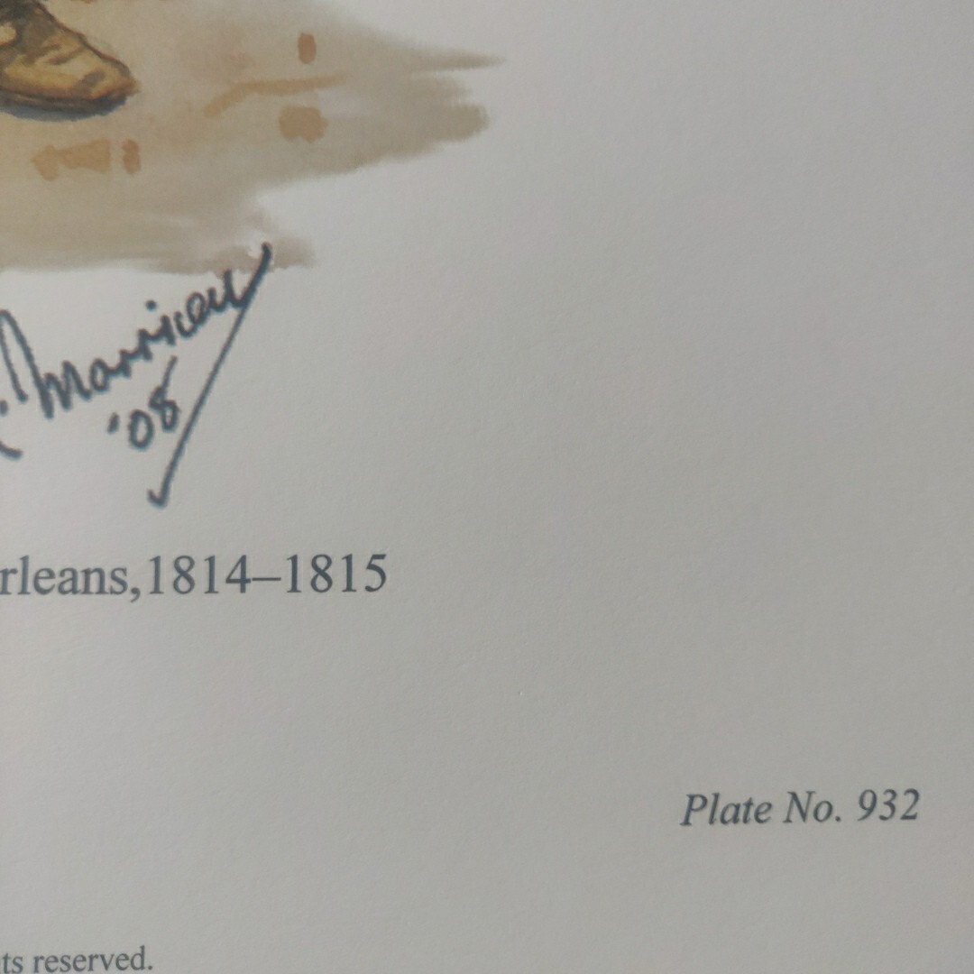 Plate 932 Military Uniforms in America Beale’s Orleans Rifle Company New Orleans