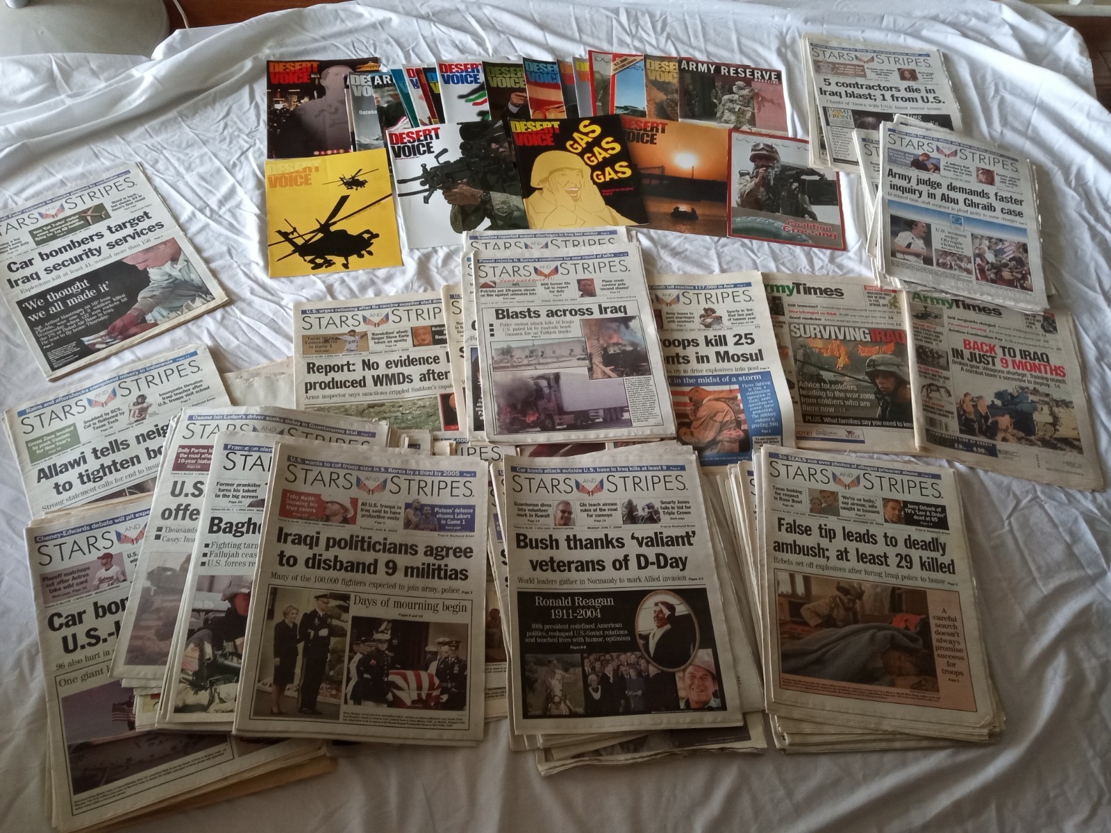 Early 2000’s Iraq War Stars & Stripes / Desert Voice 100+ Editions, HUGE LOT!