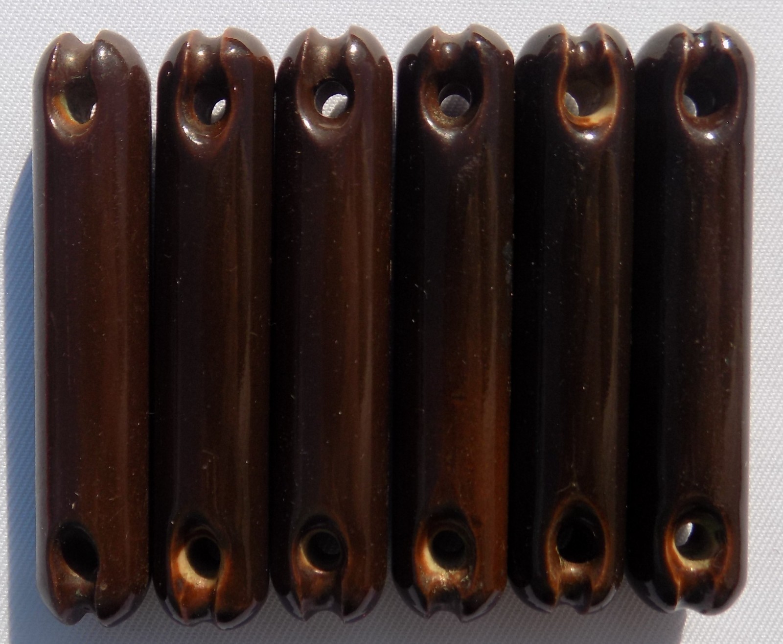 Vintage Military Radio Antenna Porcelain Insulator (Lot of 6pcs)