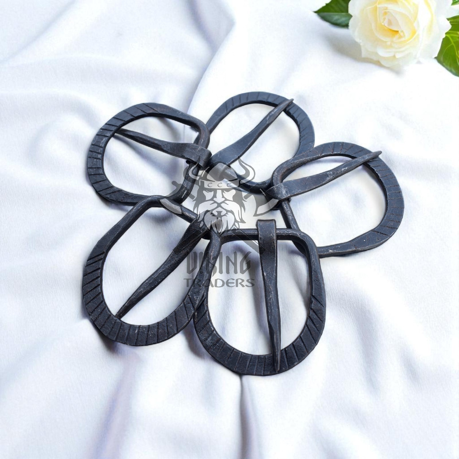 Hand Forged Medieval Iron Belt Buckles Set of 5 Rustic Blacksmith Handmade