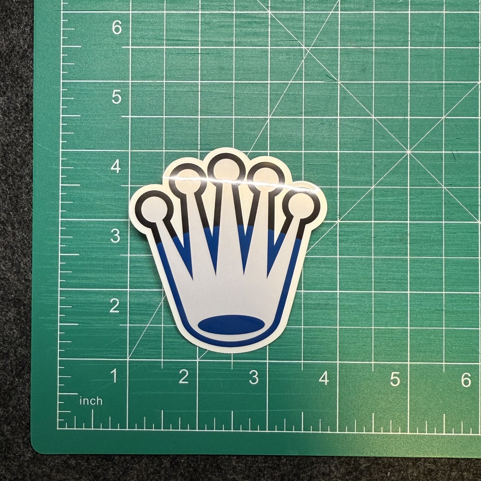 FEAR TOMORROW Batman Black & Blue Crown Sticker, SupDef, one7six, FOG