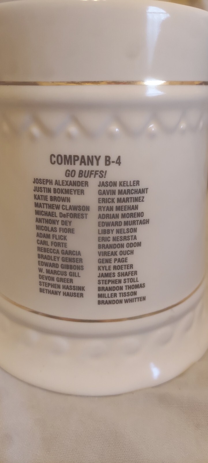 US Military Academy 500th Night Company B-4 Go Buffs! ’07 XL Commemorative Stein