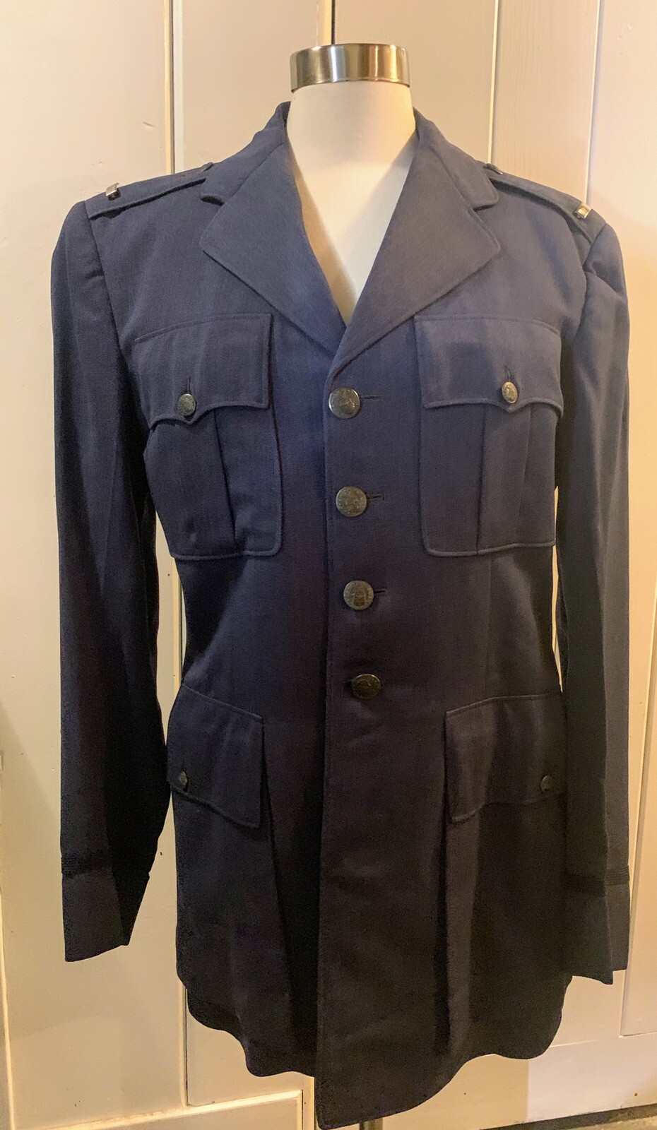 Vtg US Air Force Military Uniform Jkt SACO Philadelphia PA Blue