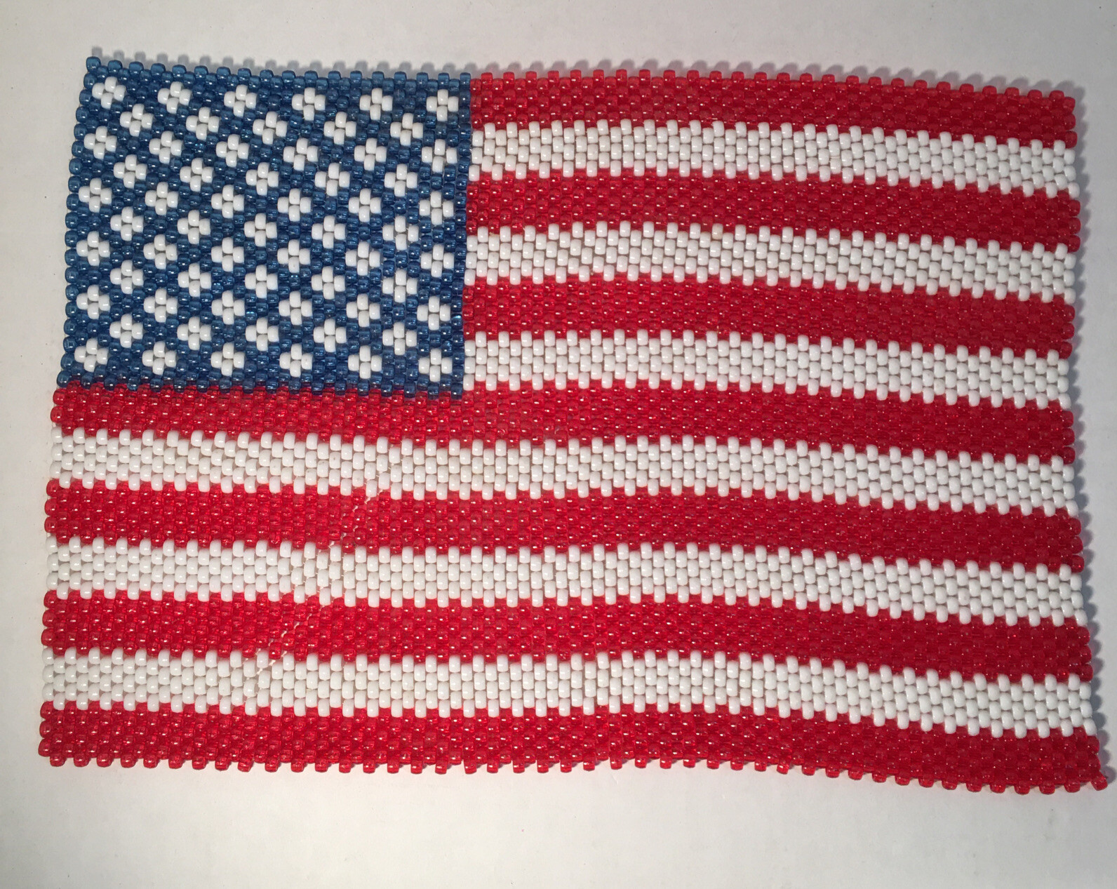 American Flag 15” Handmade Beaded