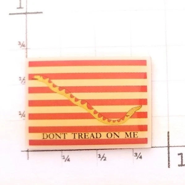 First US Navy Jack Flag Lapel Pin DONT TREAD ON ME Hat Badge Tie Tack Gadsden
