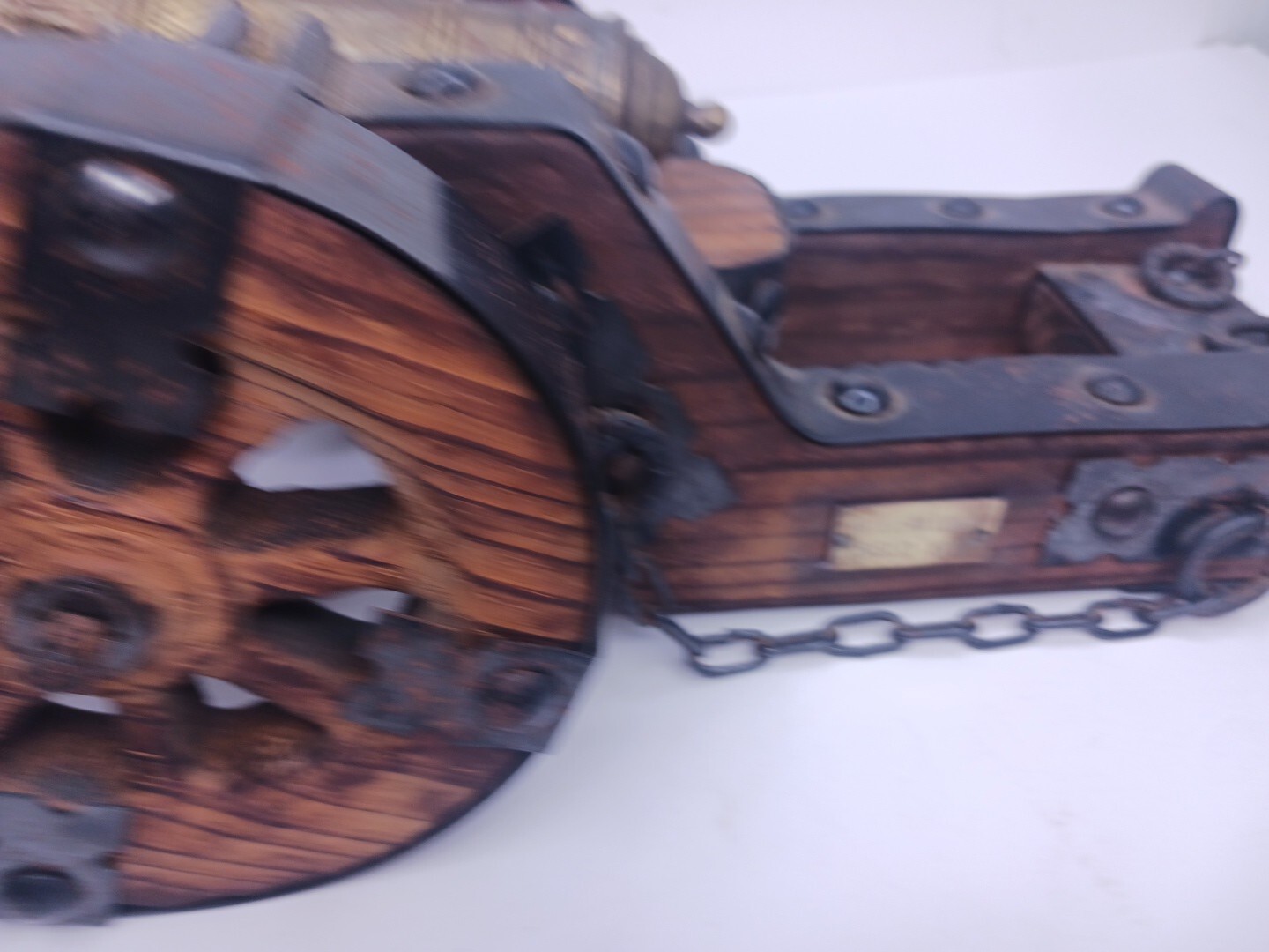 Vtg Artilleria Luis XV Siglio XVIII Replica Wood Display Cannon 14.5″ 9″ Barrel