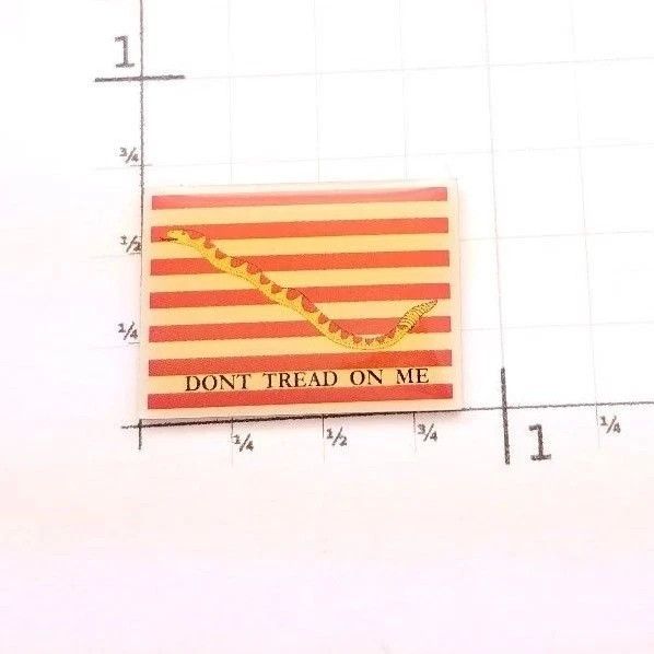 First US Navy Jack Flag Lapel Pin DONT TREAD ON ME Hat Badge Tie Tack Gadsden