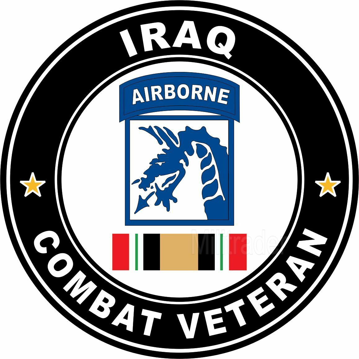 US Army 18th Airborne Corps Iraq Combat Veteran 2″ Decal
