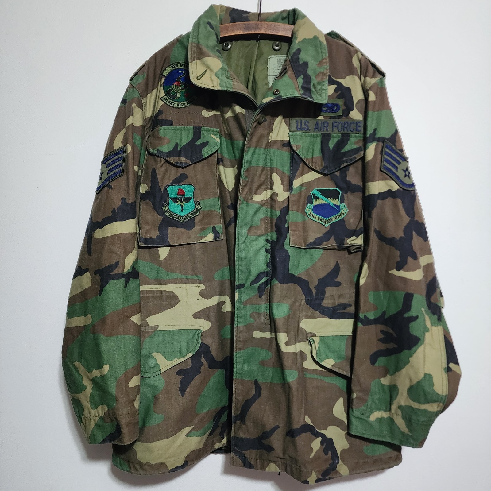 Vtg 1991 US Air Force M-65 Field Jacket – 325th Fighter Wing “Checkertails”