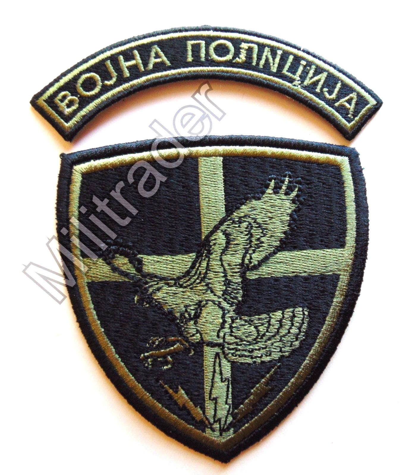 Serbia Serbian Counter-Terrorist Battalion Patch w/ Tab (Subdued)
