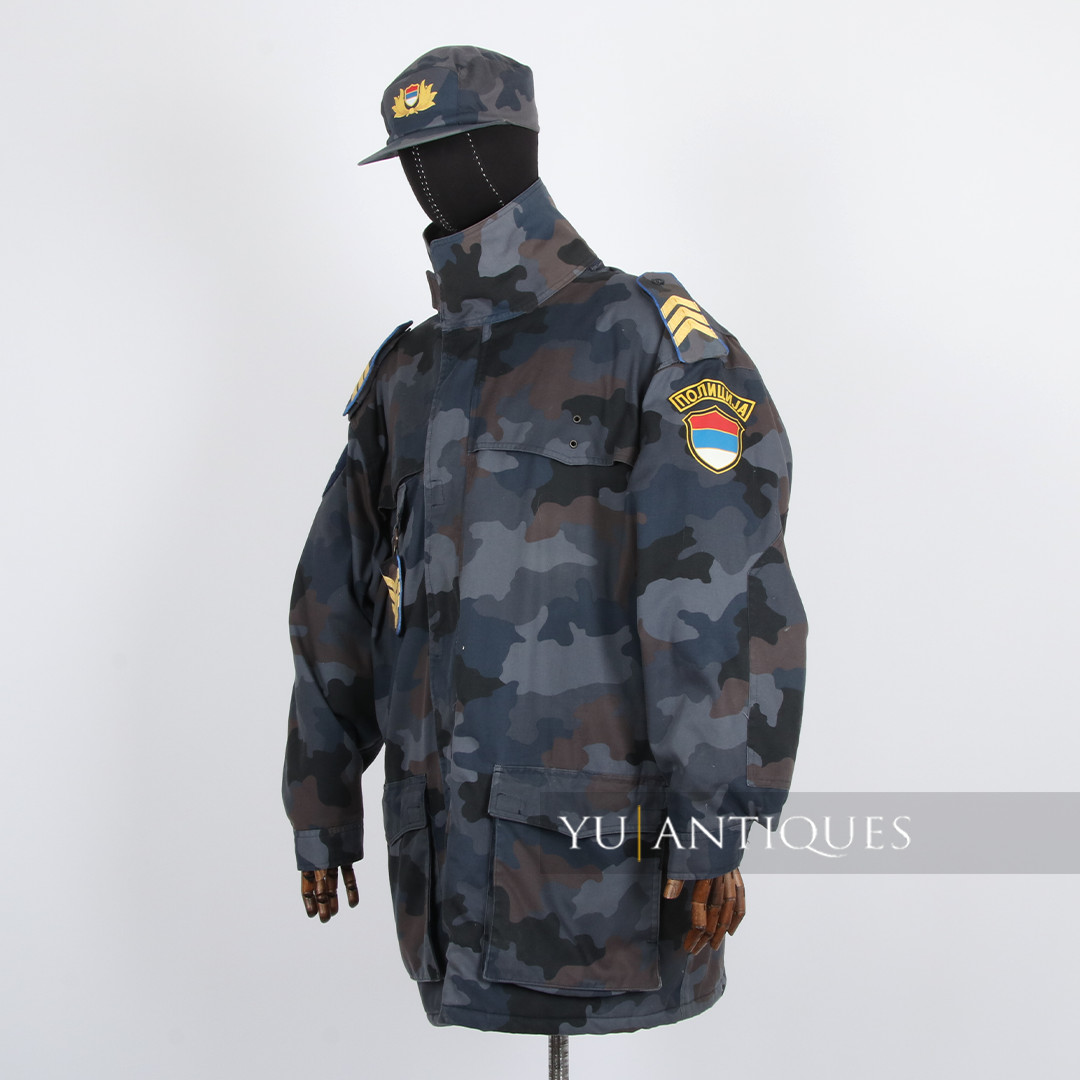 Yugoslavia Serbia PJP Special Police Unit Blue Amoeba Camo Pattern Duty Uniform
