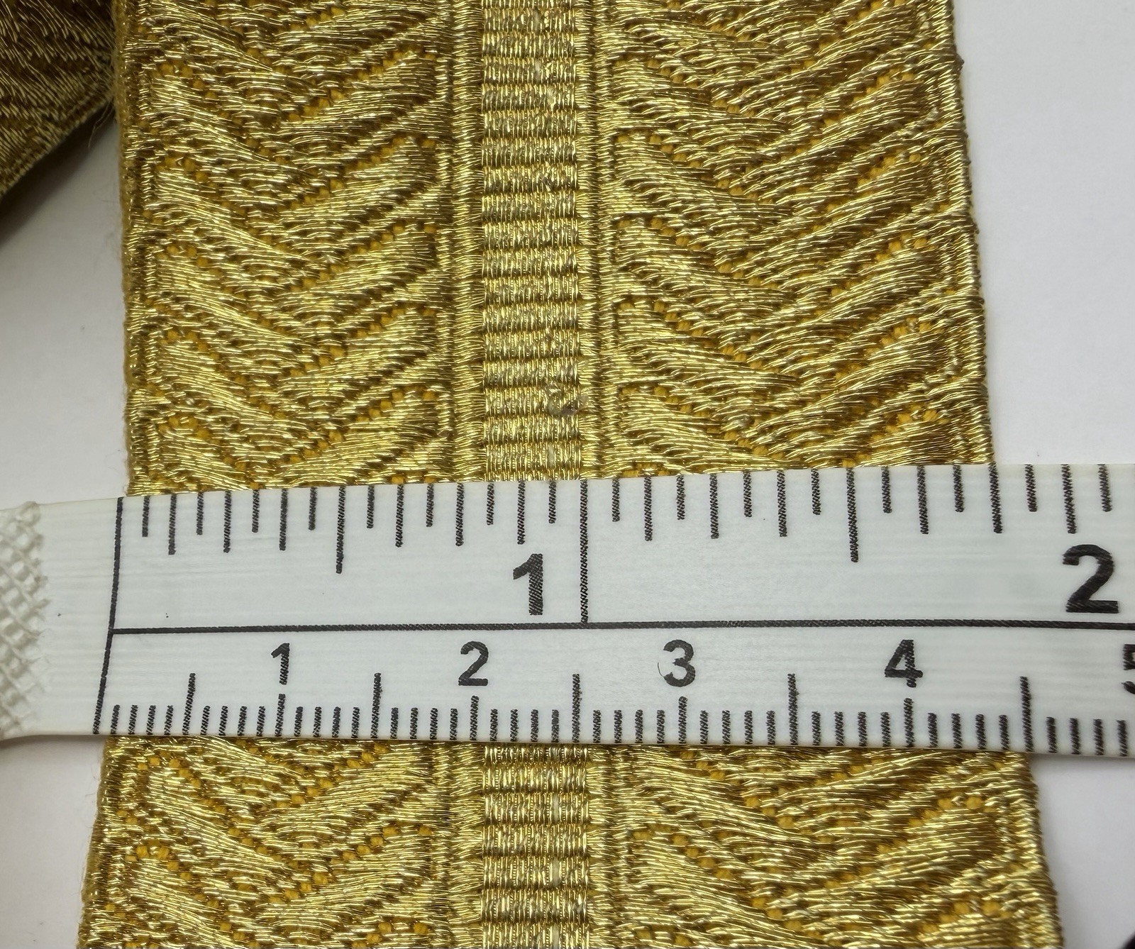 Marine Corps Gold Braid Lace 1 3/4” Mylar Gold Thread By The Foot USMC Dress