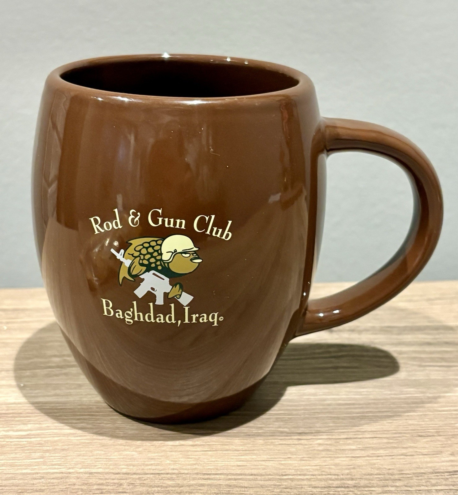 Rare Iraq War Baghdad Rod & Gun Club Deployment Coffee Mug – OIF Memorabilia