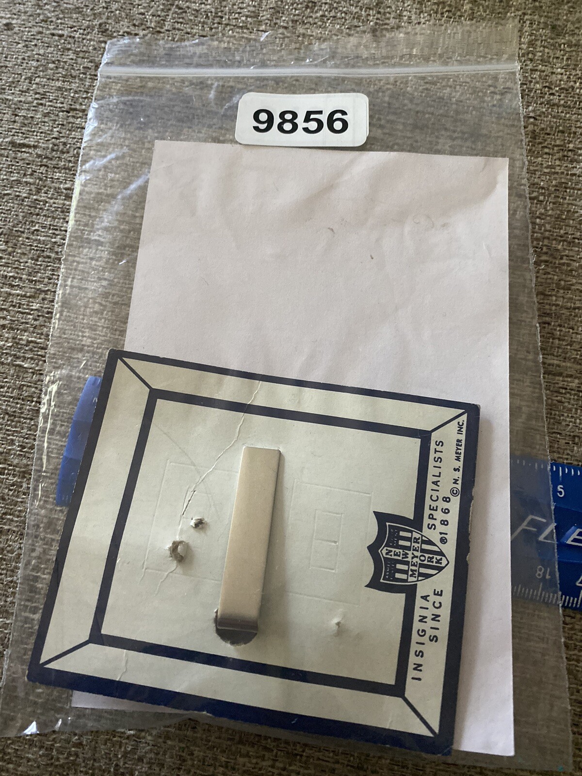 NOS Meyer Military Silver Tone Clip Tie Tac Holder Unknown US Air Force INV9856