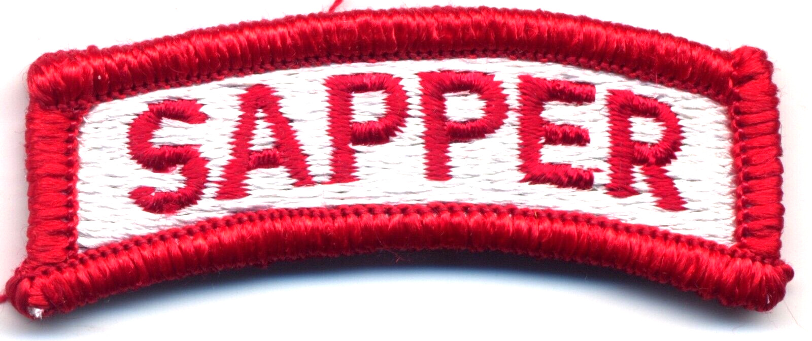 US Army Tab – Engineer Sapper (Red on White Version)