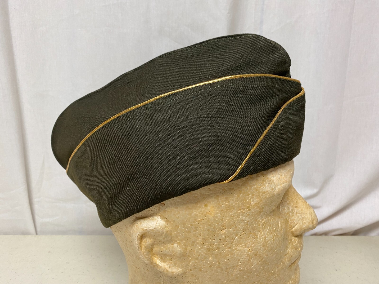 b0611-M WWII US Army General Officer OD Overseas cap Chocolate ( medium)