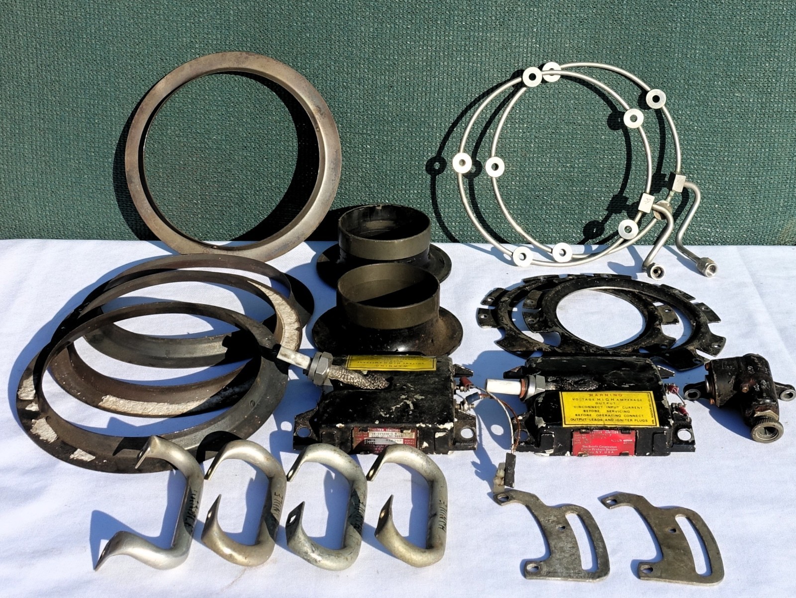 Vintage Various Airesearch JFS100-13A Parts (Lot of 19pcs – PARTS ONLY)