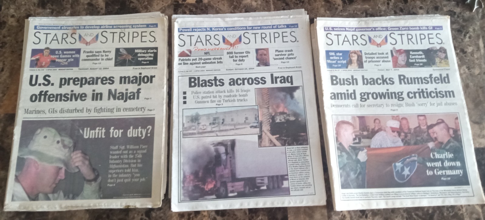 Early 2000’s Iraq War Stars & Stripes / Desert Voice 100+ Editions, HUGE LOT!